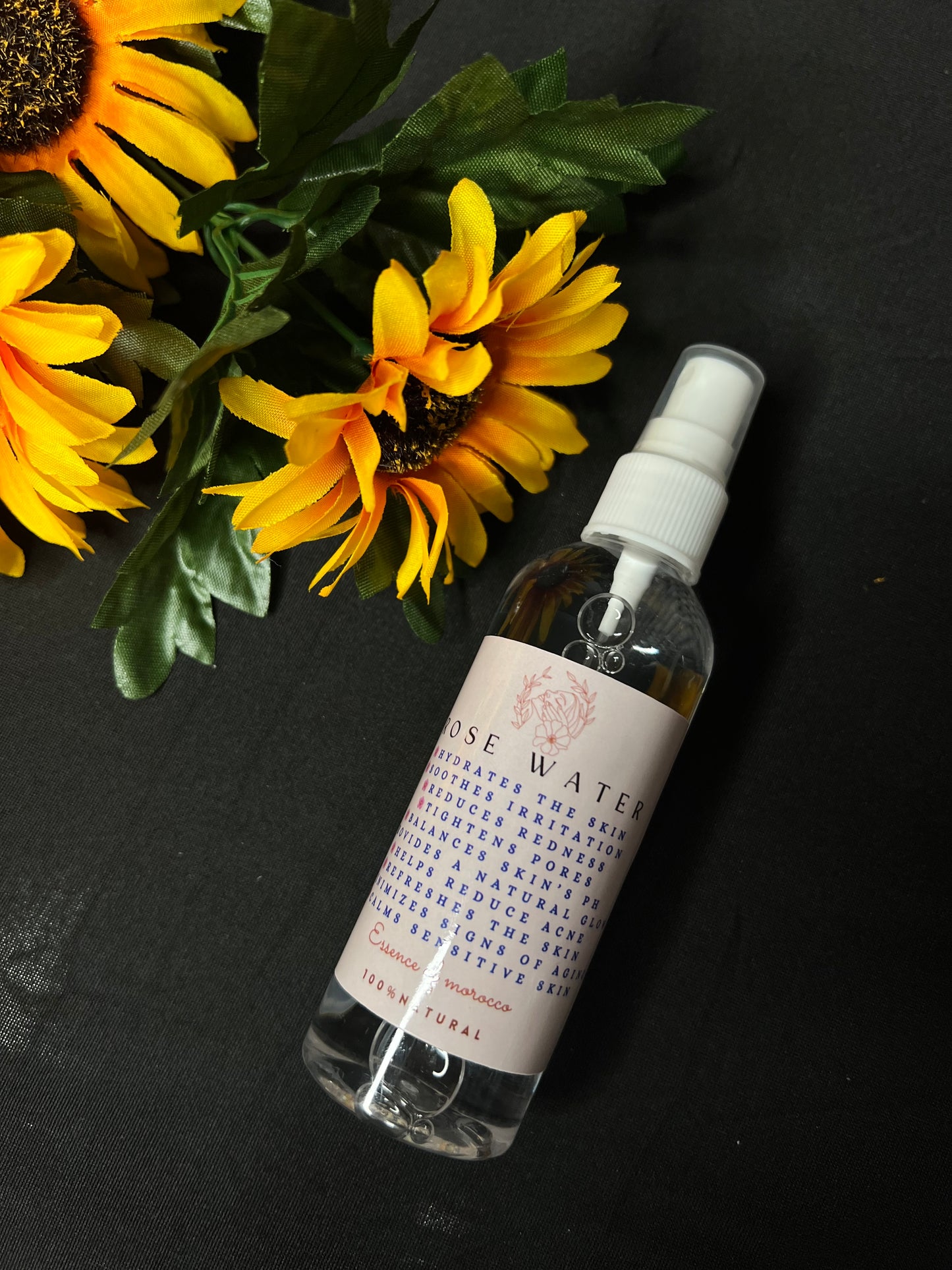 100ml rose water, natural face toner