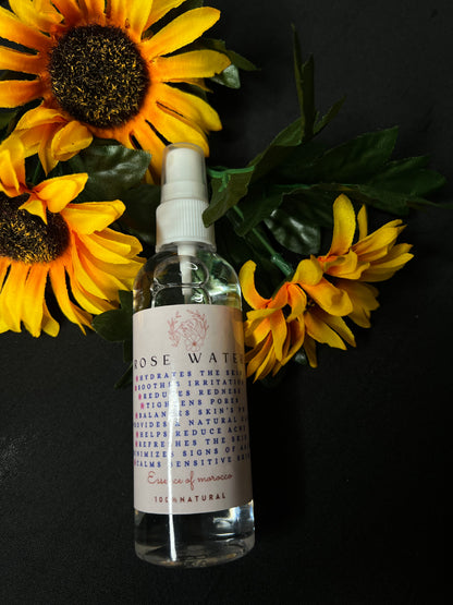 100ml rose water, natural face toner